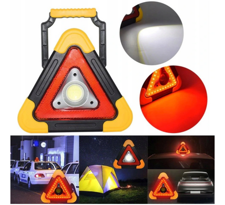 TRÓJKĄT AKUMULATOROWY LAMPA SOLARNA LED