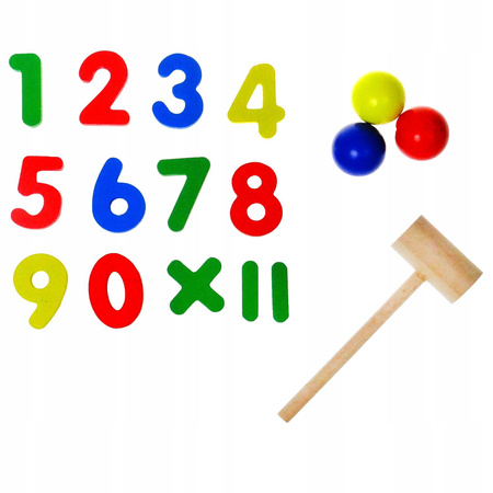 SORTER Przeijak Drewniany EDUKACYJNY Cyfry Auto