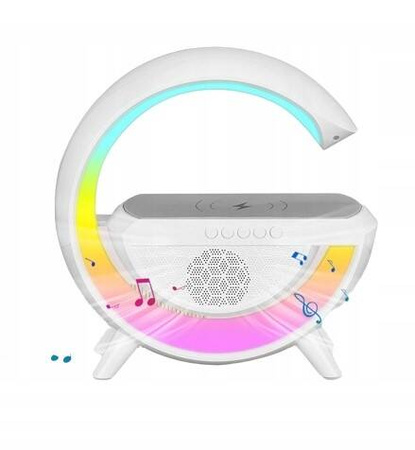 LAMPKA ŁADOWARKA GŁOŚNIK RADIO budzik WYŚWIETLACZ