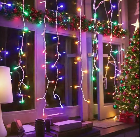 LAMPKI SOPLE 300 LED RGB Z BIAŁYM FLASHEM