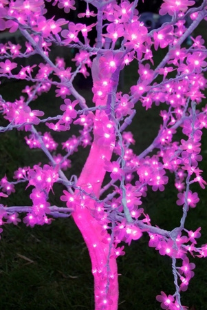 DRZEWKO LED ŚWIECĄCE 150 CM RÓŻOWE Z FLASHEM