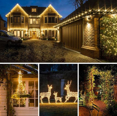 DRUCIK GIRLANDA SOLARNA LAMPKI NA DRUCIKU OGRODOWE 200 cm