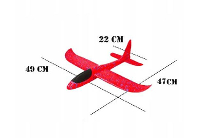 SAMOLOT STYROPIANOWY ZE STYROPIANU 100 SZT.LED