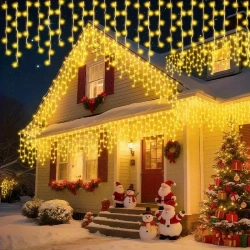 LAMPKI SOPLE 500LED  - BARWA CIEPŁA Z FLASHEM