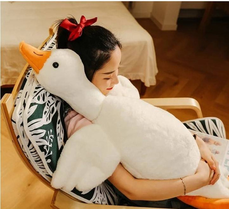 PODUSZKA MASKOTKA PLUSZAK GĘŚ 70 CM