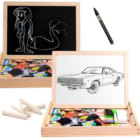 EDUKACYJNA DUŻA WIELOFUNKCYJNA TABLICA MAGNETYCZNA ZOO