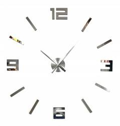 ZEGAR 3D ŚCIENNY DUŻY NOWOCZESNY NAKLEJANY LUSTRO