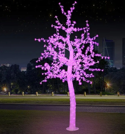 DRZEWKO LED ŚWIECĄCE 150 CM RÓŻOWE Z FLASHEM