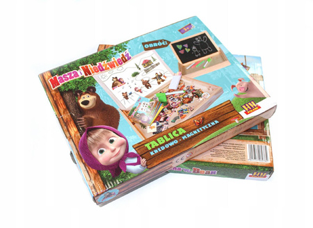 TABLICA MAGNETYCZNA DREWNIANA MASZA I NIEDŹWIEDŹ