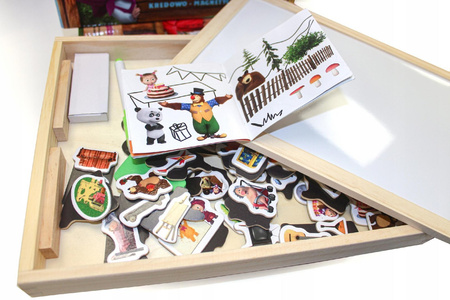 TABLICA MAGNETYCZNA DREWNIANA MASZA I NIEDŹWIEDŹ