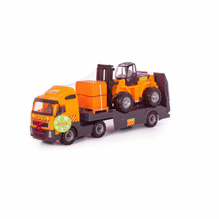 Holownik VOLVO wózek widłowy i klocki 30 el.