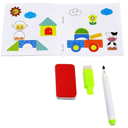 EDUKACYJNA DUŻA WIELOFUNKCYJNA TABLICA MAGNETYCZNA ZOO