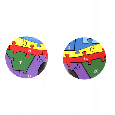 STATEK DREWNIANE KLOCKI LITERKI CYFERKI
