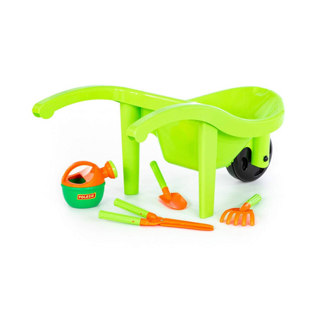 Taczka ZIELONA z zestawem narzędzi + konewka WADER polesie ART. 63212