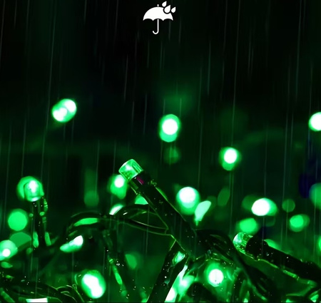 LAMPKI CHOINKOWE 1000 LED ZIELONE Z BIAŁYM FLASHEM 60 M