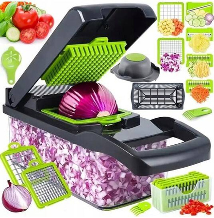 Krajalnica, Szatkownica, Tarka do warzyw owoców WIELOFUNKCYJNA 16w1 ZESTAW