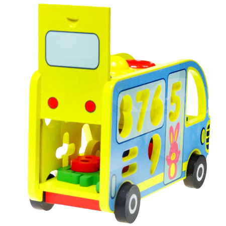 SORTER Przeijak Drewniany EDUKACYJNY Cyfry Auto