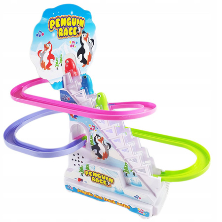 DUŻY MAGICZNY TOR ZJEŻDŻALNIA PINGWINY