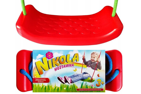 HUŚTAWKA NIKOLA DESKA KOLOR CZERWONY 100 KG POLSKI PRODUKT
