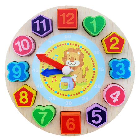 SORTER DREWNIANY ZEGAR KORALIKI DO NAWLEKANIA