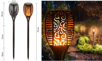 LAMPA SOLARNA OGRODOWA DUŻA POCHODNIA 80 cm - XXL