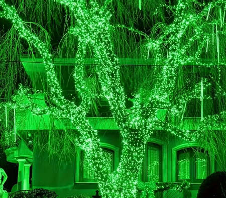 LAMPKI CHOINKOWE 1000 LED ZIELONE Z BIAŁYM FLASHEM 60 M