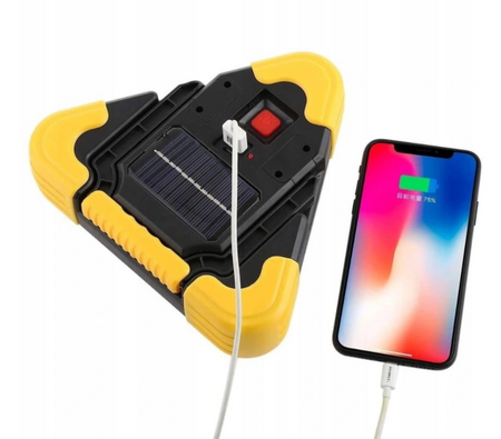 TRÓJKĄT AKUMULATOROWY LAMPA SOLARNA LED