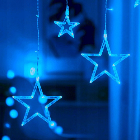 Girlanda LAMPKI kurtyna świetlna z gwiazdkami LED