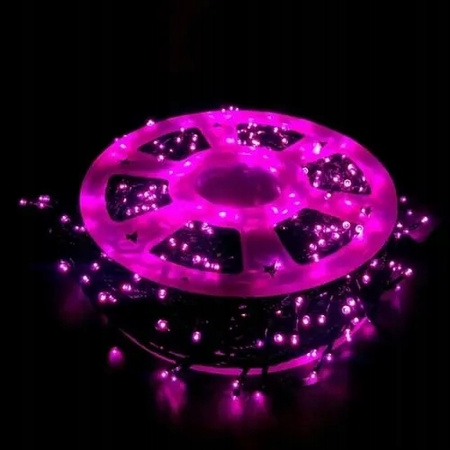 LAMPKI CHOINKOWE 1000 LED RÓŻOWE Z BIAŁYM FLASHEM 60 M