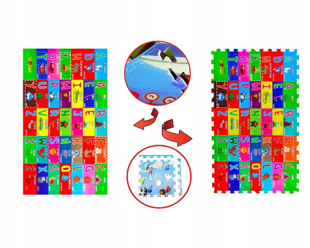 PUZZLE PIANKOWE DUŻA MATA EDUKACYJNA 180 X 120 CM