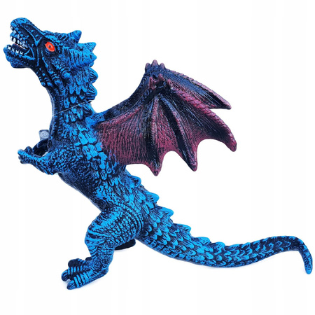 SM3 DUŻY GUMOWY DWUGŁOWY SMOK DINOZAUR Z DŹWIĘKIEM