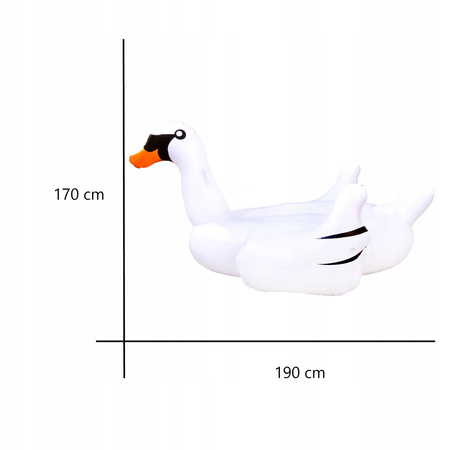 D2646 ŁABĘDŹ dmuchany MATERAC MEGA duży