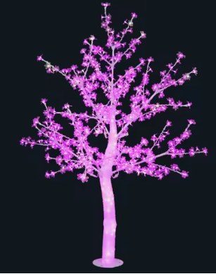 DRZEWKO LED ŚWIECĄCE 180 CM RÓŻOWE Z FLESHEM