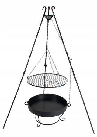 GRILL OGRODOWY 60 cm - TRÓJNÓG Z PALENISKIEM