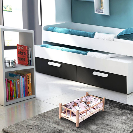 L1 DREWNIANE ŁÓŻECZKO KOŁYSKA DLA LALEK PRODUKT PL