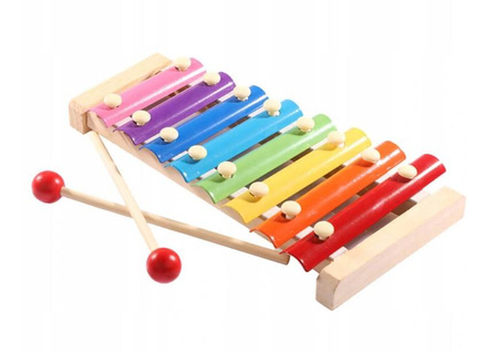 Cymbałki drewniane dla dziecka kolorowe edukacyjne