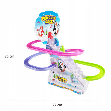 DUŻY MAGICZNY TOR ZJEŻDŻALNIA PINGWINY