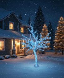 DRZEWKO LED ŚWIECĄCE 150 CM BIAŁE ZIMNE Z FLASHEM