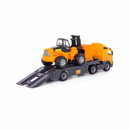 Holownik VOLVO wózek widłowy i klocki 30 el.