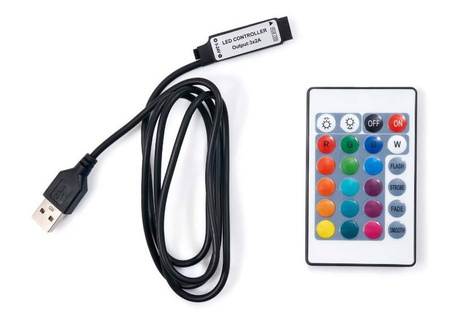 TAŚMA LED DO TELEWIZORA RGB 3M 5V + PILOT