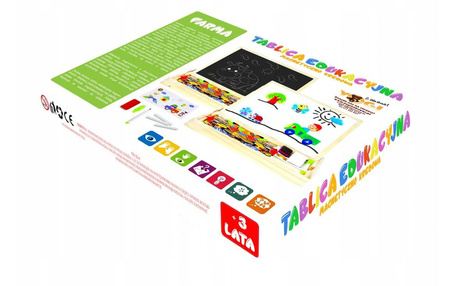 EDUKACYJNA DUŻA WIELOFUNKCYJNA TABLICA MAGNETYCZNA ZOO