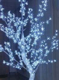 DRZEWKO LED ŚWIECĄCE 180 CM RÓŻOWE Z FLESHEM