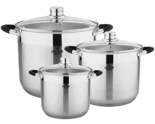 Zestaw 3 garnków stalowych 11L 13.5L 16.2L  ZILNER ZL-7362