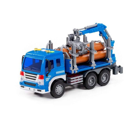 Polesie "City", samochód do przewozu dłużycy inercyjny światło i dźwięk 96050