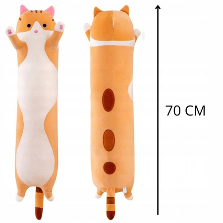 10 x Maskotka długi kotek 70 cm maskotka poduszka