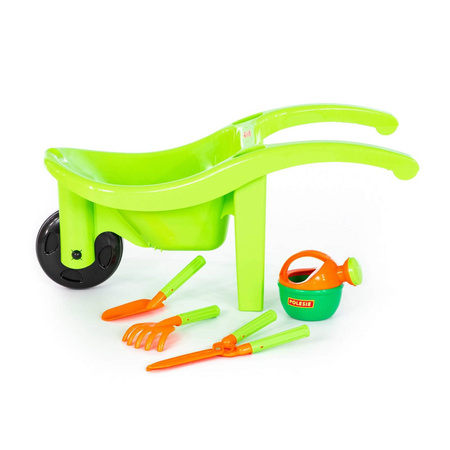 Taczka ZIELONA z zestawem narzędzi + konewka WADER polesie ART. 63212