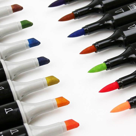 MARKERY ALKOHOLOWE TOUCH ZESTAW 48 szt DWUSTRONNE