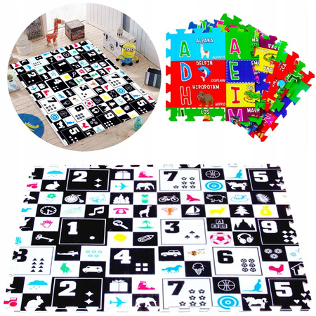 PUZZLE PIANKOWE DUŻA MATA EDUKACYJNA 180 X 120 CM