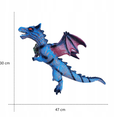 SM2 DUŻY GUMOWY SMOK DINOZAUR Z DŹWIĘKIEM
