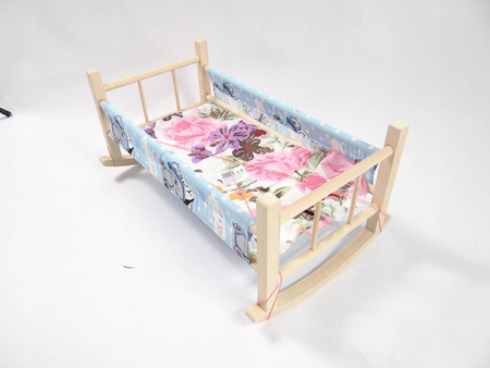 L1 DREWNIANE ŁÓŻECZKO KOŁYSKA DLA LALEK PRODUKT PL